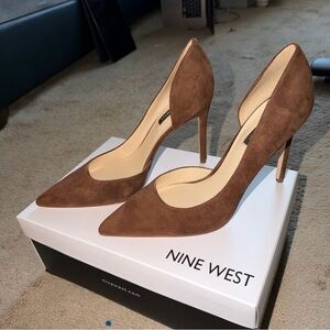 Nine West Chocolate Suede Heels